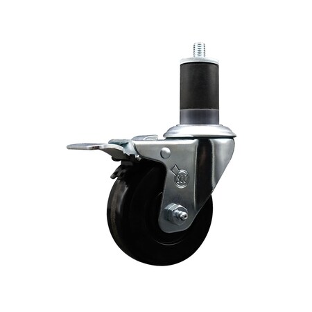 Service Caster 3.5'' SS Phenolic Swivel 1-5/8'' Expanding Stem Caster Total Lock Brake SCC-SSEXTTL20S3514-PHS-158
